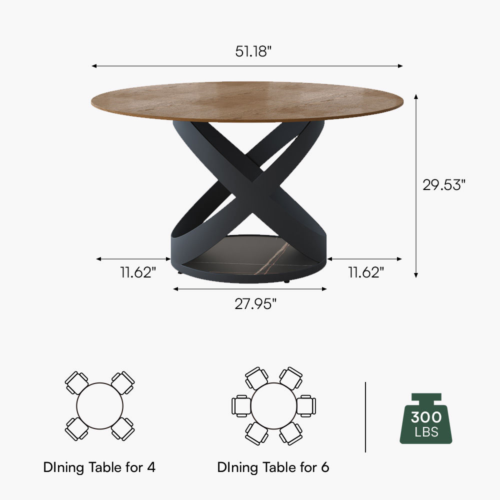 Wood Walnut Color Plywood Dining Tables
