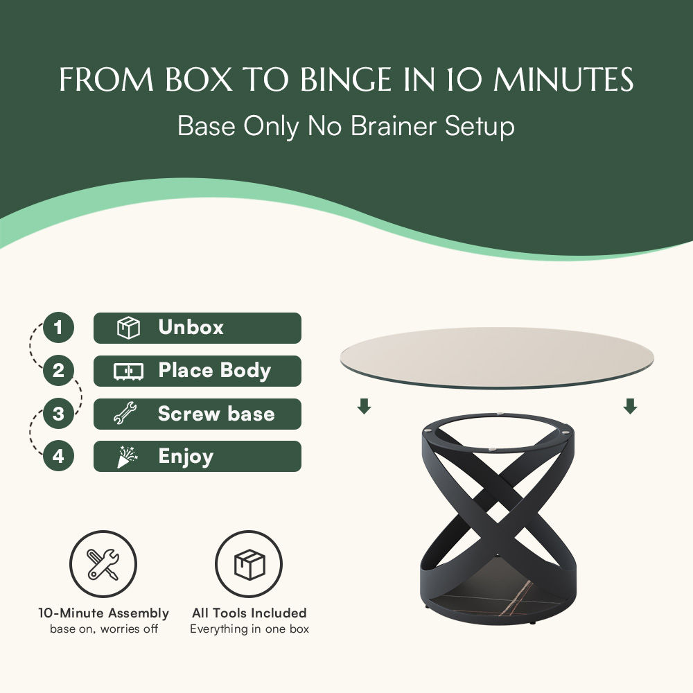 X-Shape Clear Tempered Glass Dining Tables