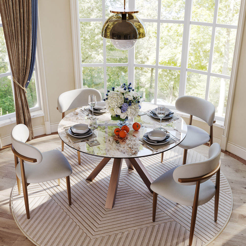 Pandora Glossy Sintered Stone Dining Tables