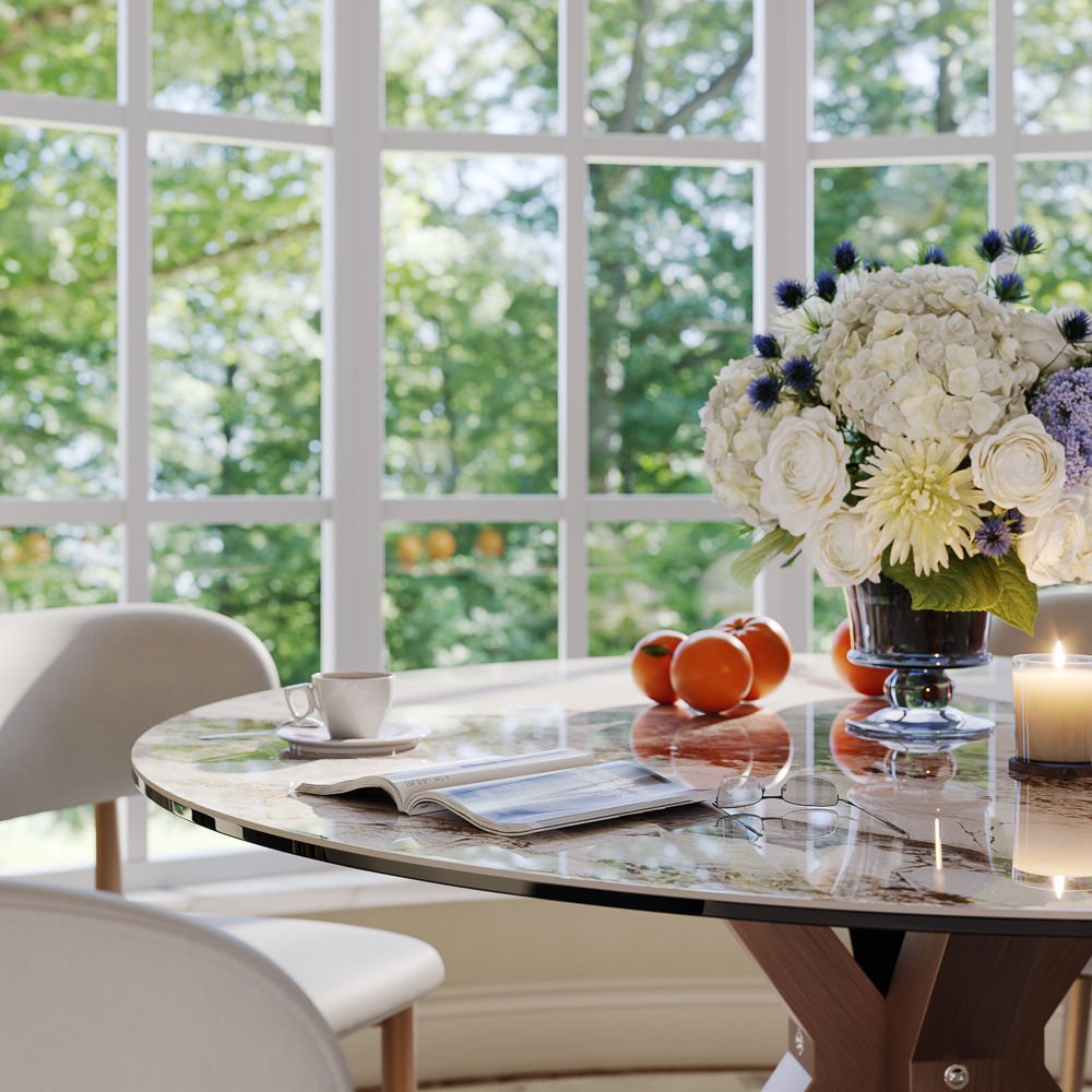 Pandora Glossy Sintered Stone Dining Tables