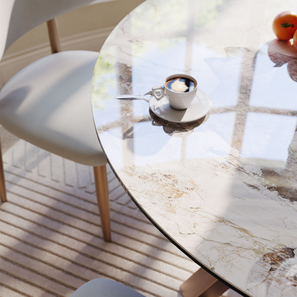 Pandora Glossy Sintered Stone Dining Tables