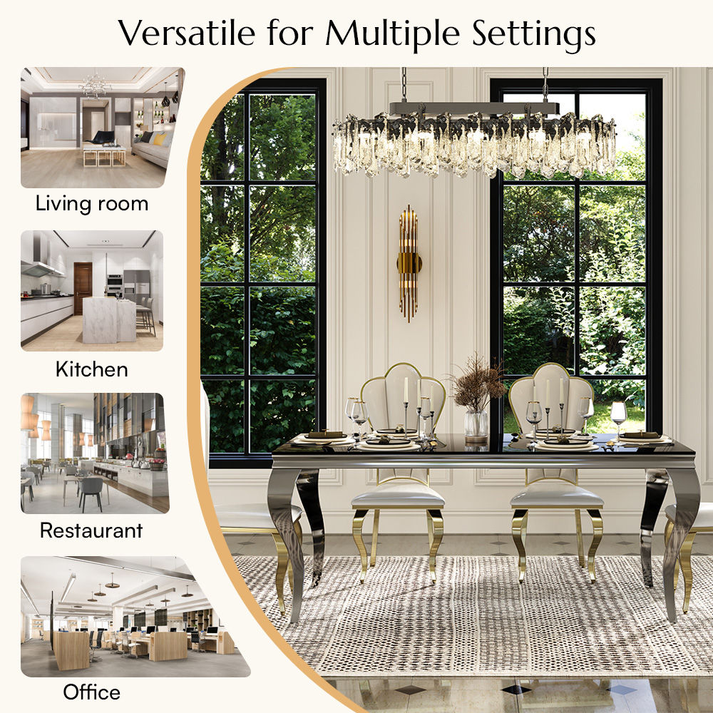 Partial Assembly Required Glass Dining Tables