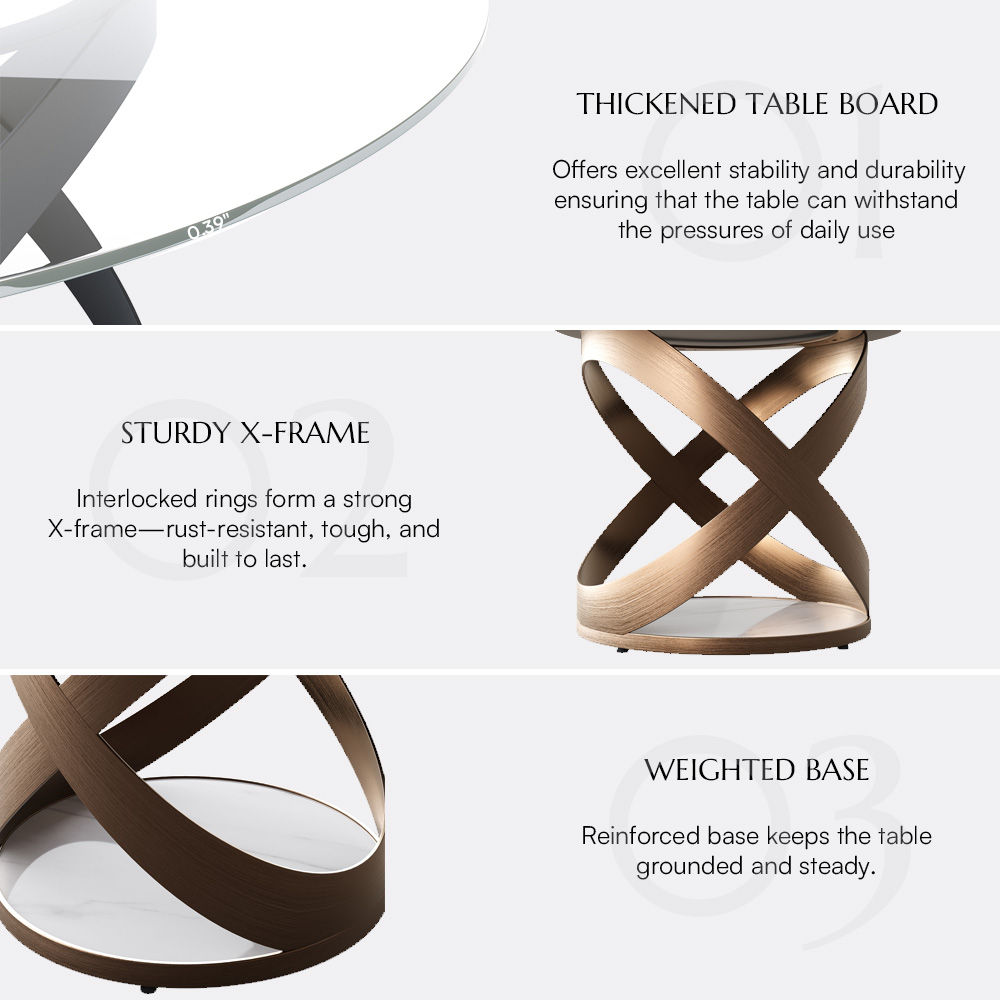 Tempered Glass Clear Tempered Glass Dining Tables