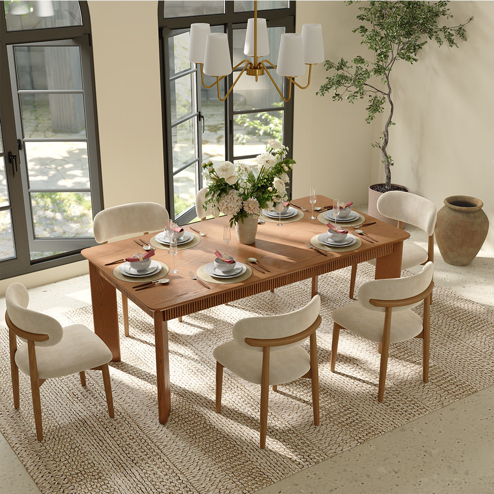 for 4 Walnut Color Plywood Dining Tables