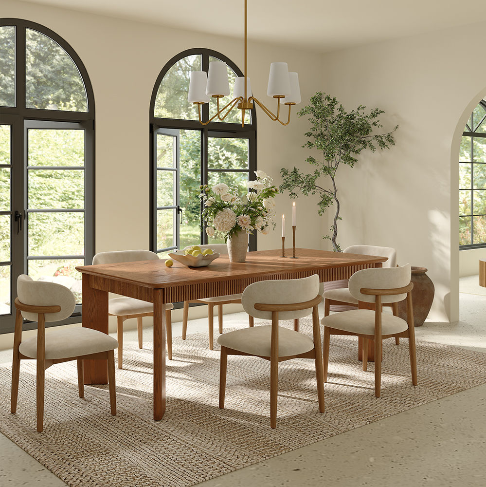 Rectangular Walnut Color Plywood Dining Tables