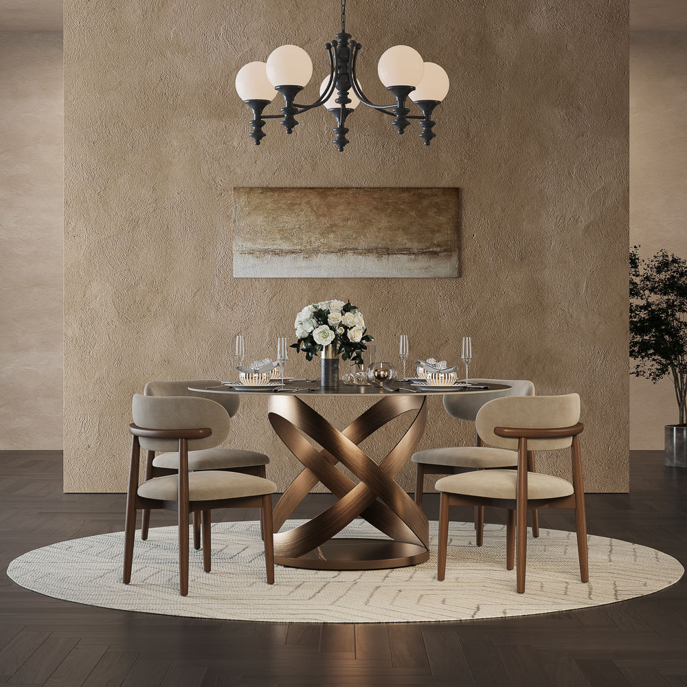 Matte Sintered Stone Black Matte Sintered Stone Dining Tables