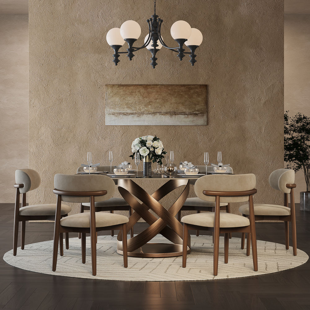 Maxwell Black Matte Sintered Stone Dining Tables