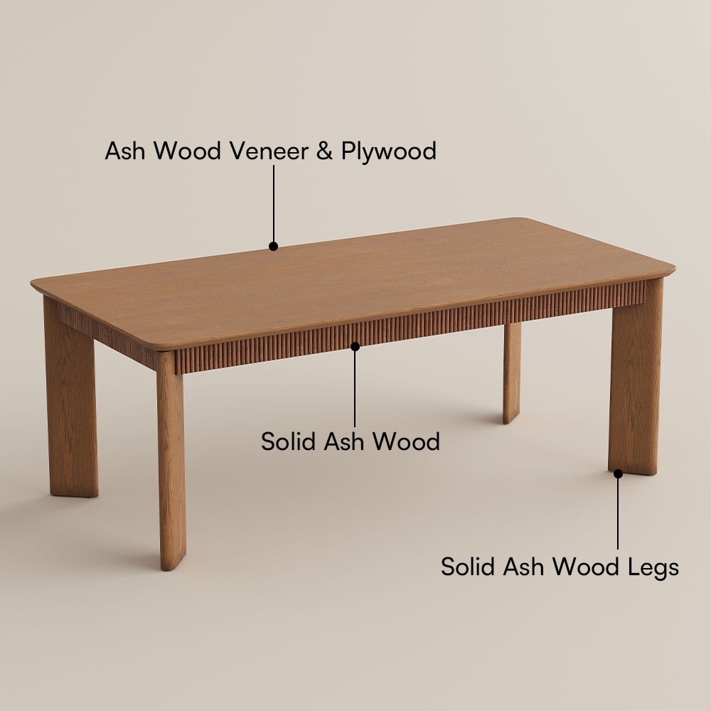 Partly Assemble Walnut Color Plywood Dining Tables