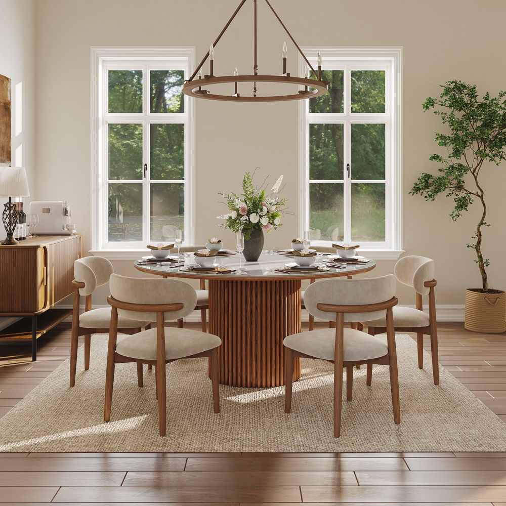 White White Sintered Stone Dining Tables