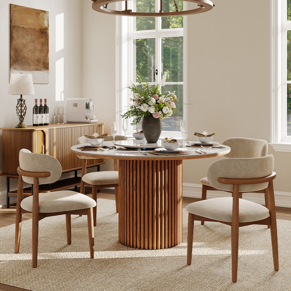 Round Pandora Sintered Stone Dining Tables