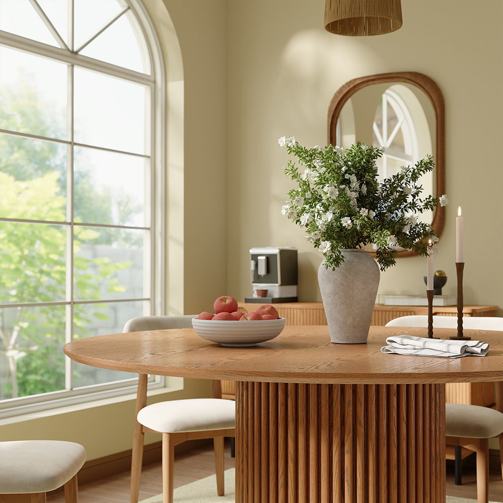 Pandora Walnut Color Plywood Dining Tables