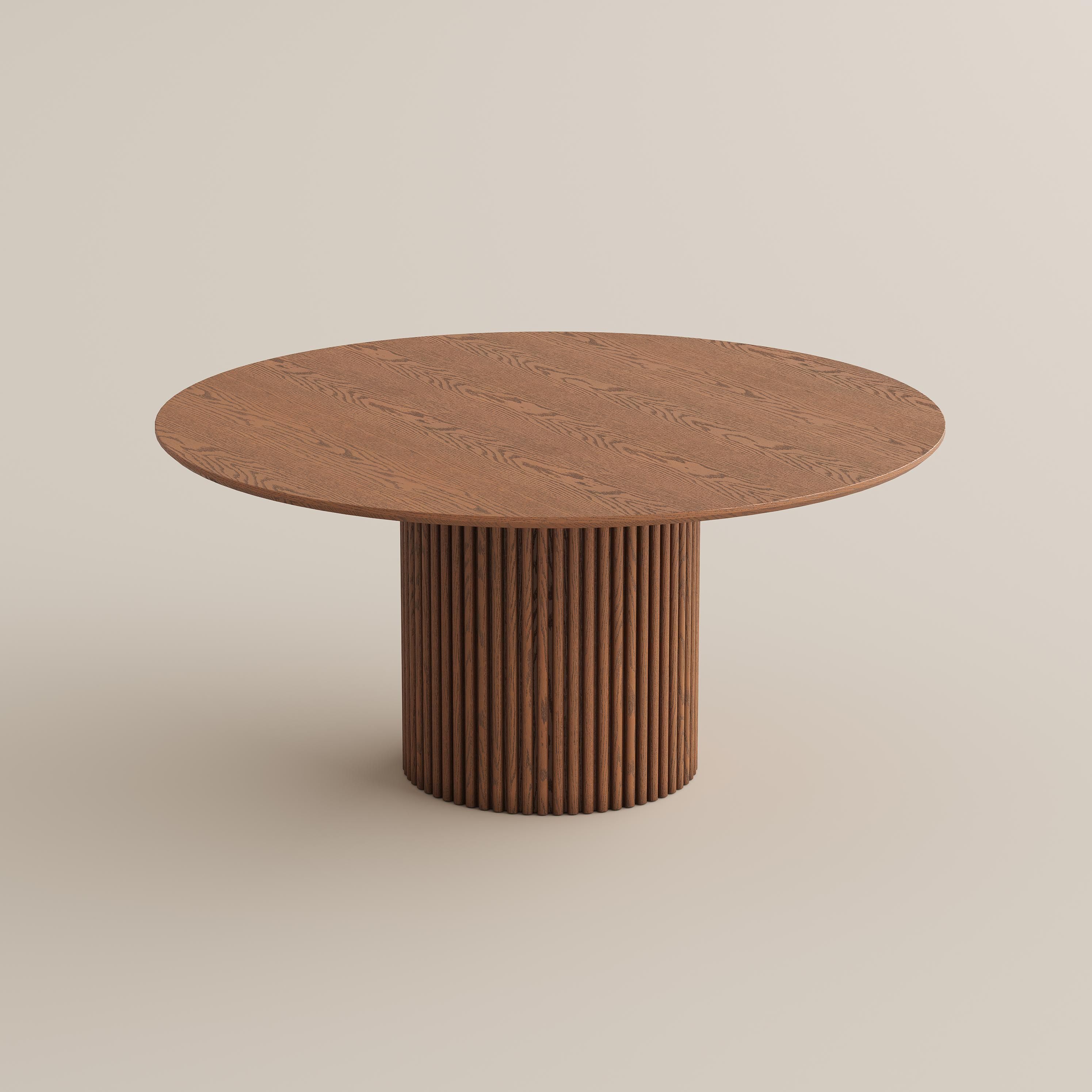 without Lazy Susan Walnut Color Plywood Dining Tables