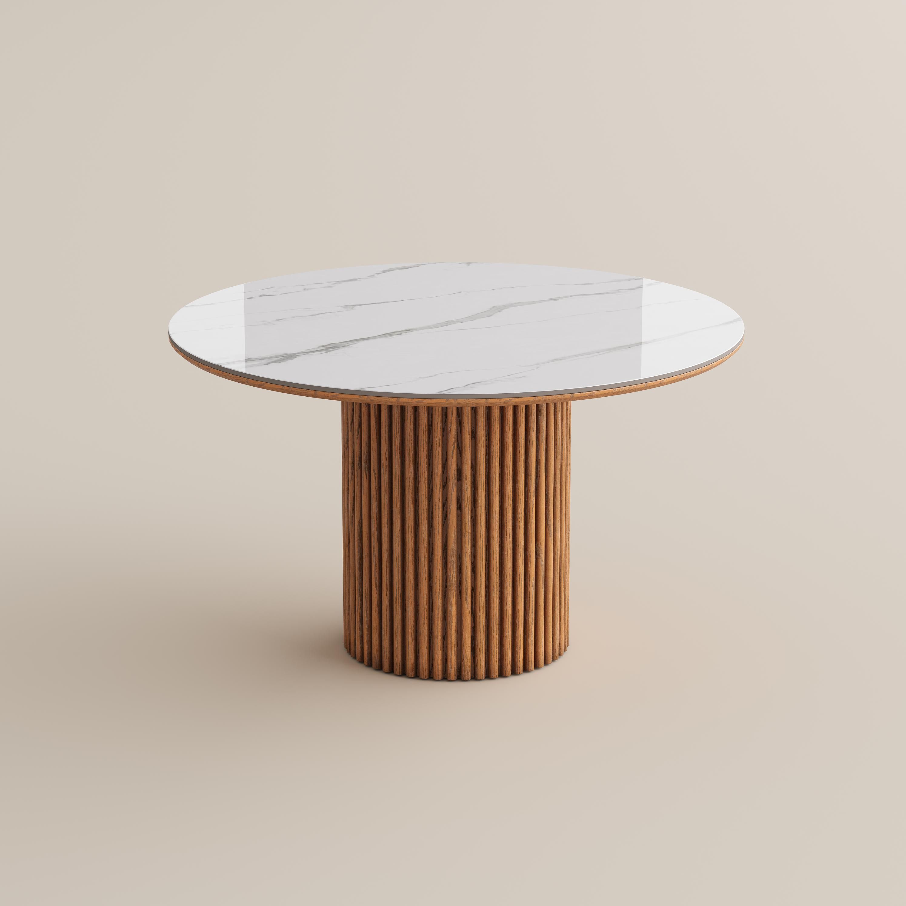 Easy Assembly White Sintered Stone Dining Tables