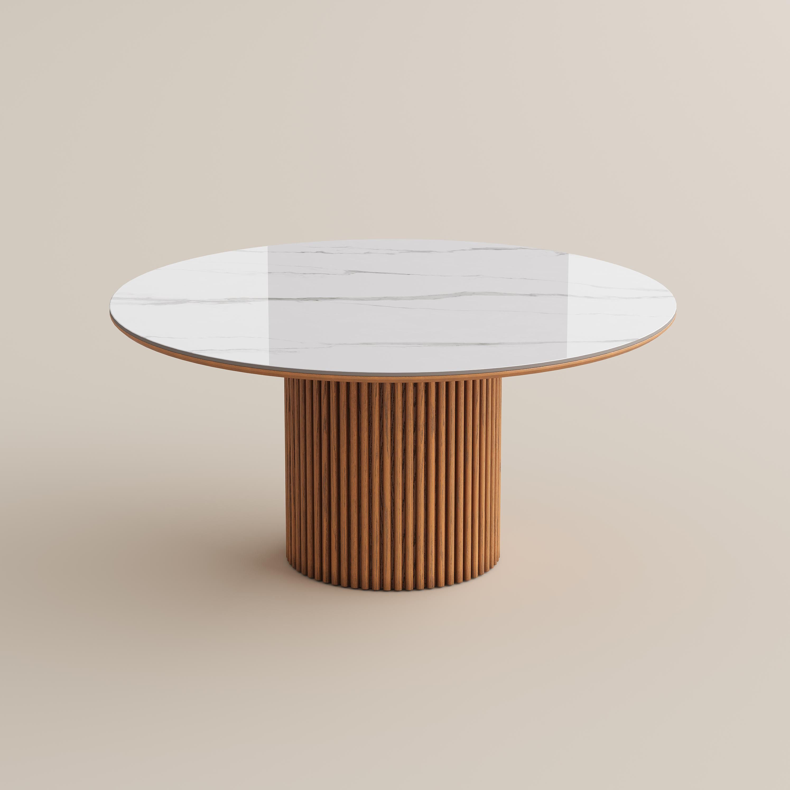 White White Sintered Stone Dining Tables