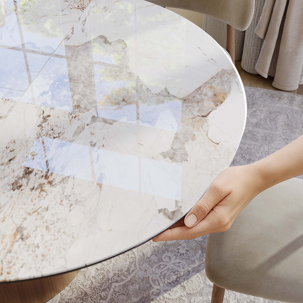 Modern Pandora Glossy Sintered Stone Dining Tables