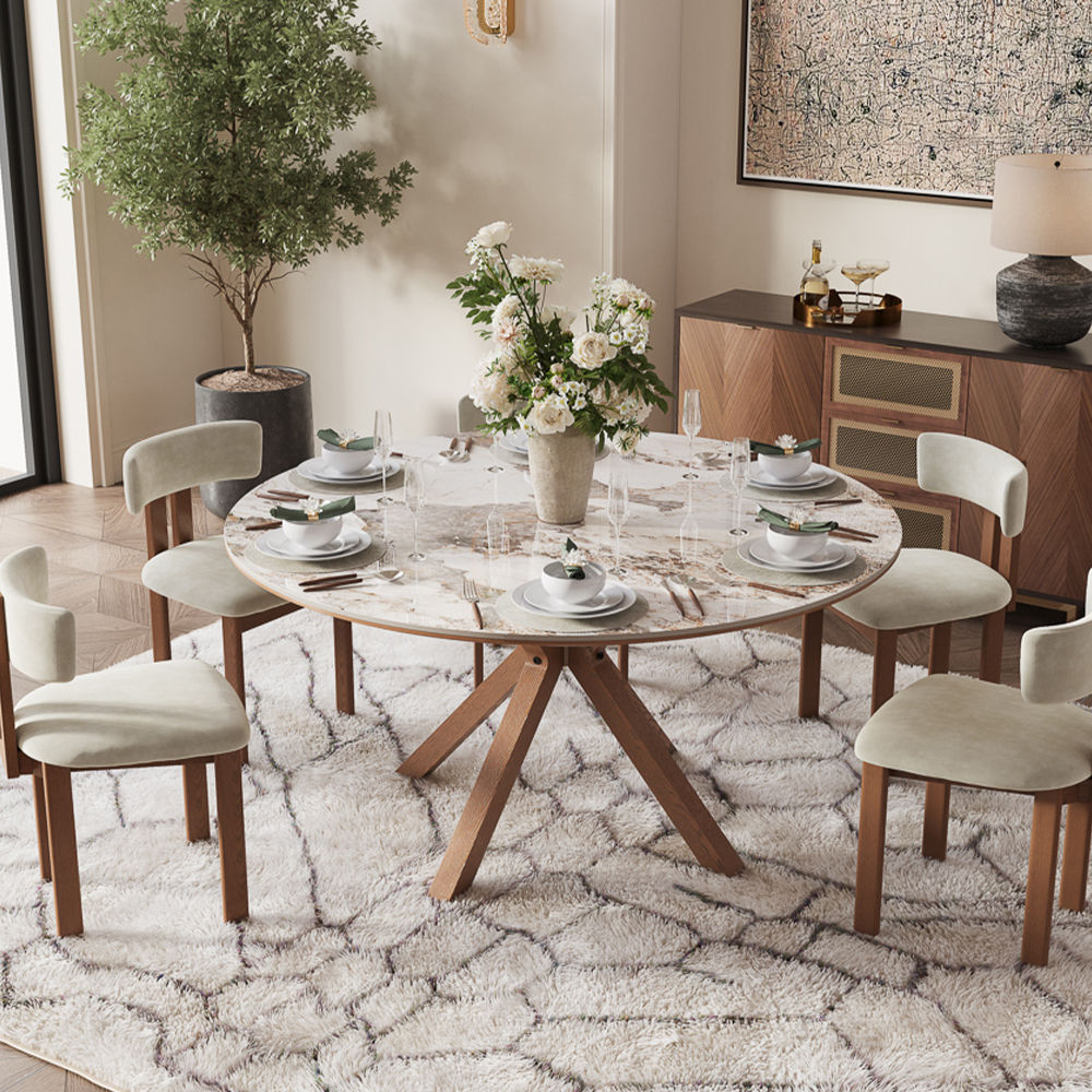 Breakfast Nooks Pandora Glossy Sintered Stone Dining Tables