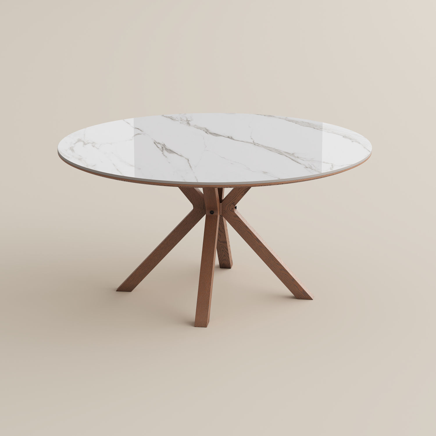 Breakfast Nooks White Glossy Sintered Stone Dining Tables