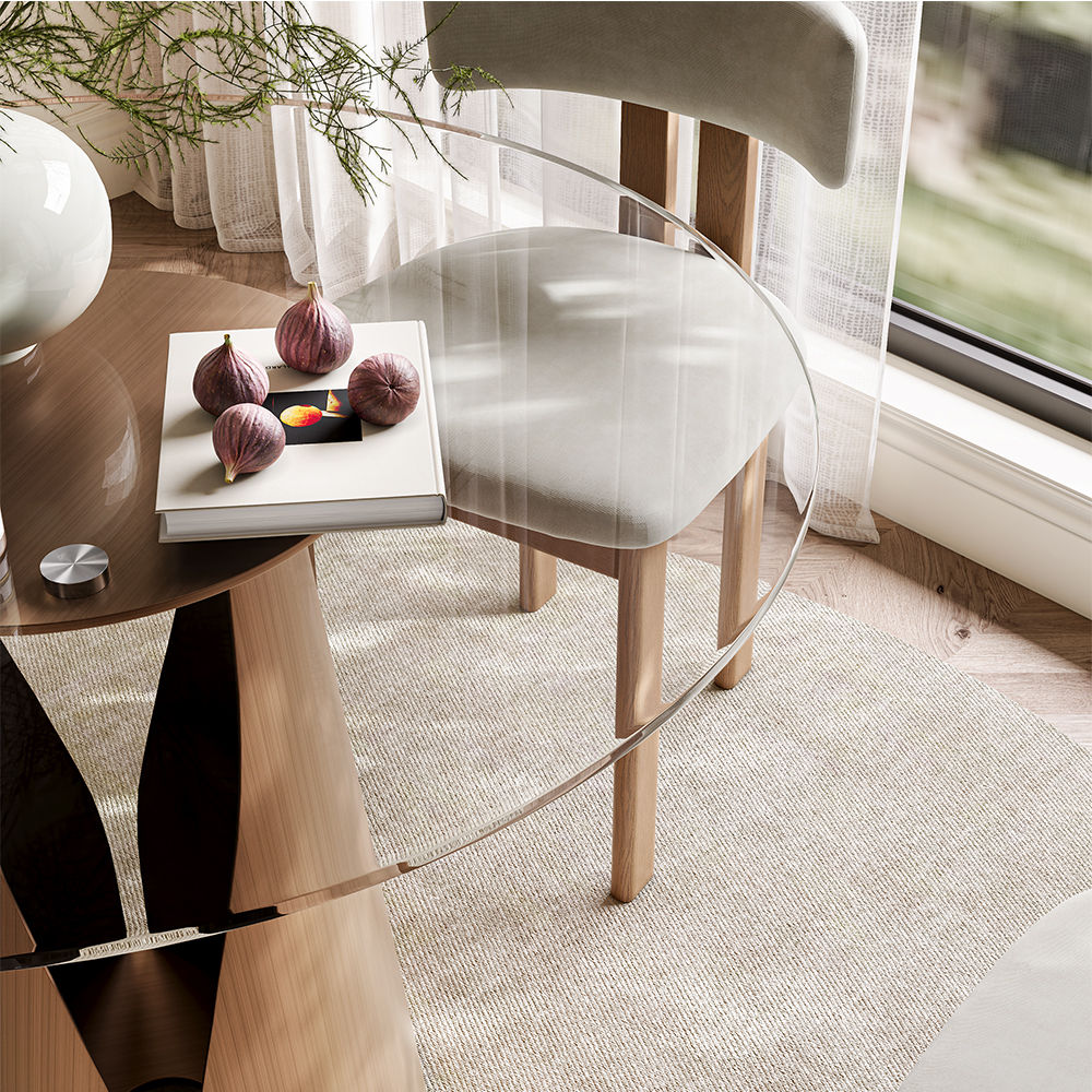 Living Spaces Clear Tempered Glass Dining Tables