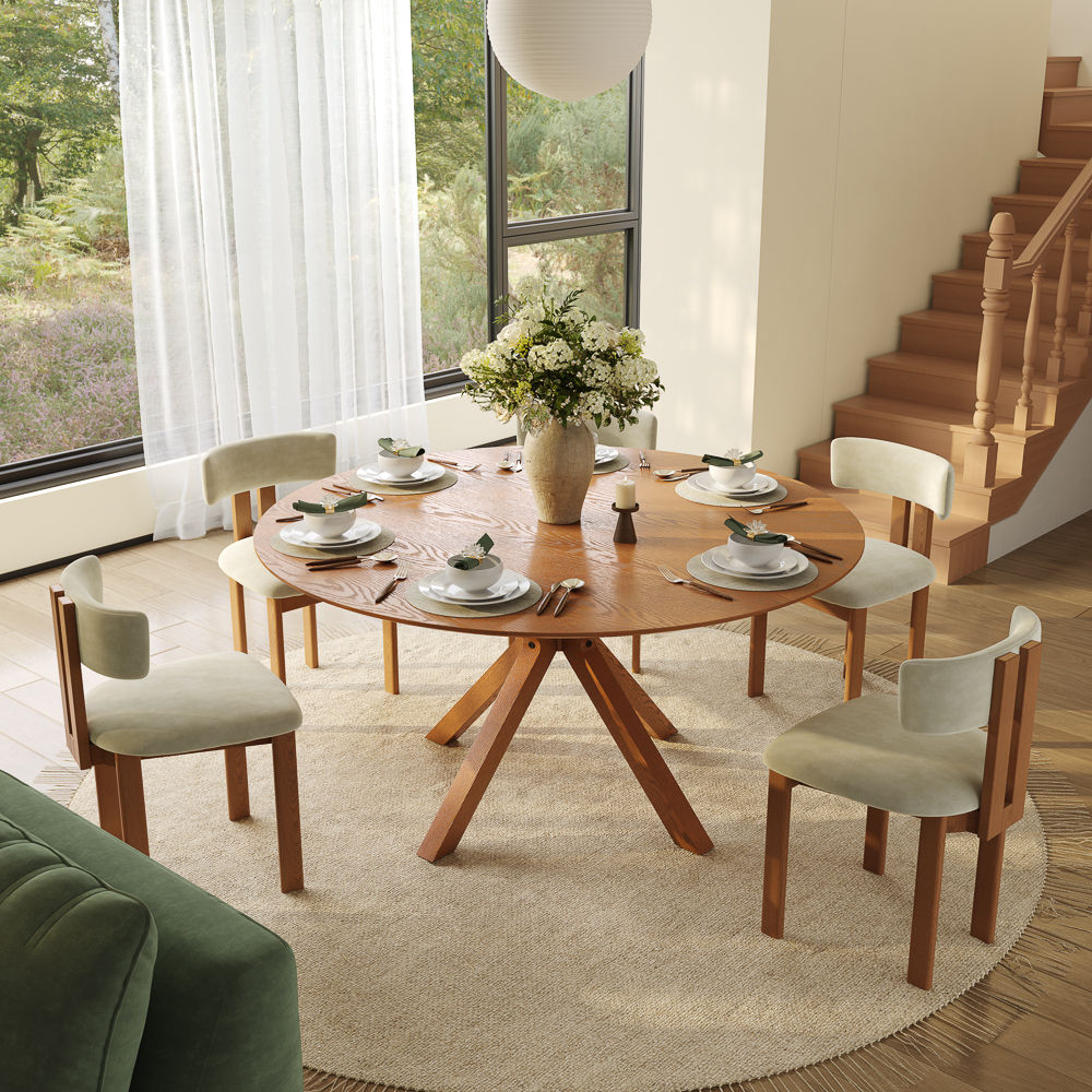 Small Space Walnut Color Plywood with Walnut Veneer Dining Tables