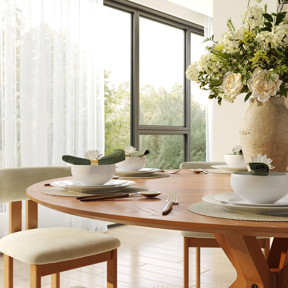 Wood Walnut Color Plywood with Walnut Veneer Dining Tables