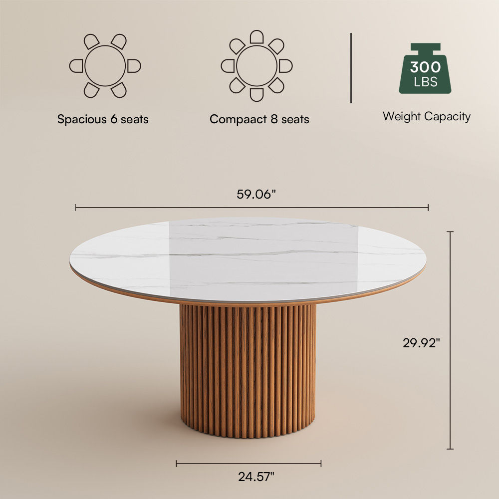 Silva White Sintered Stone Dining Tables