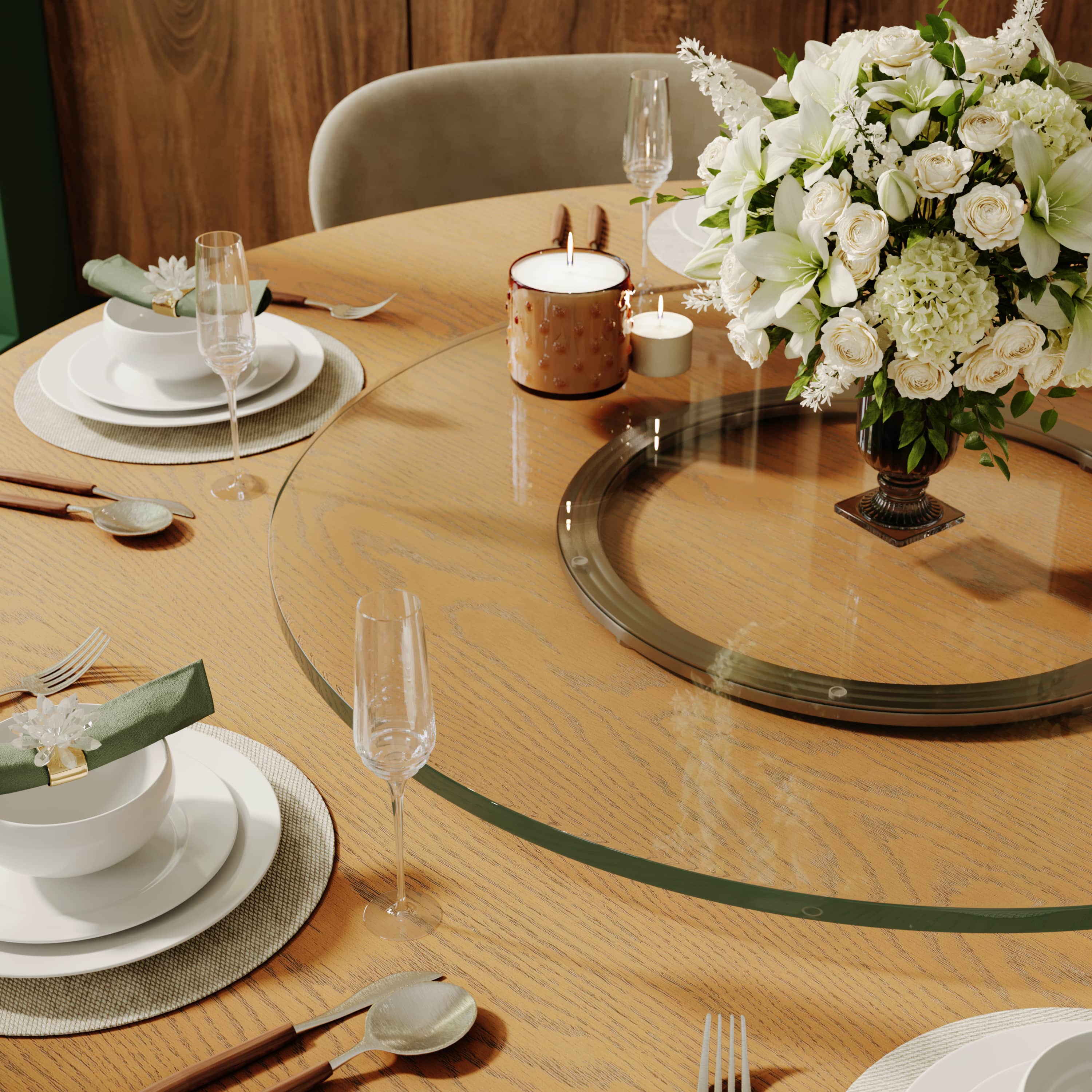 Wood Walnut Color Plywood Dining Tables
