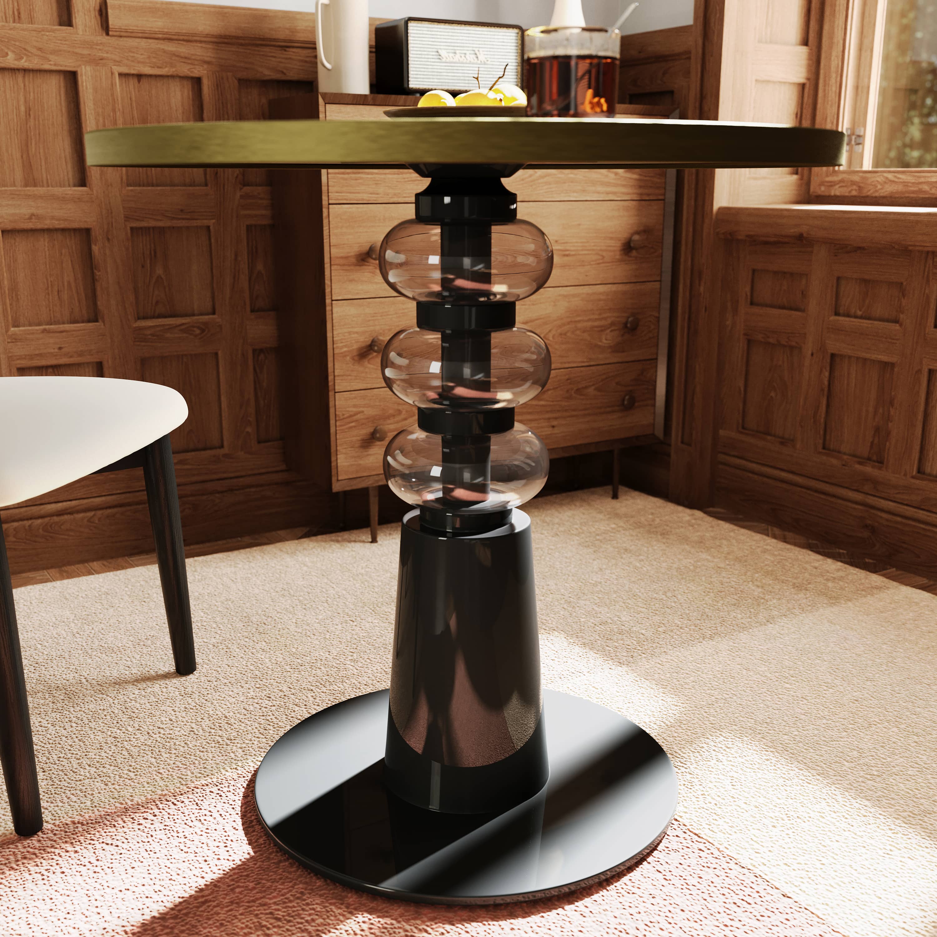 Modern Black Matte Sintered Stone Dining Tables