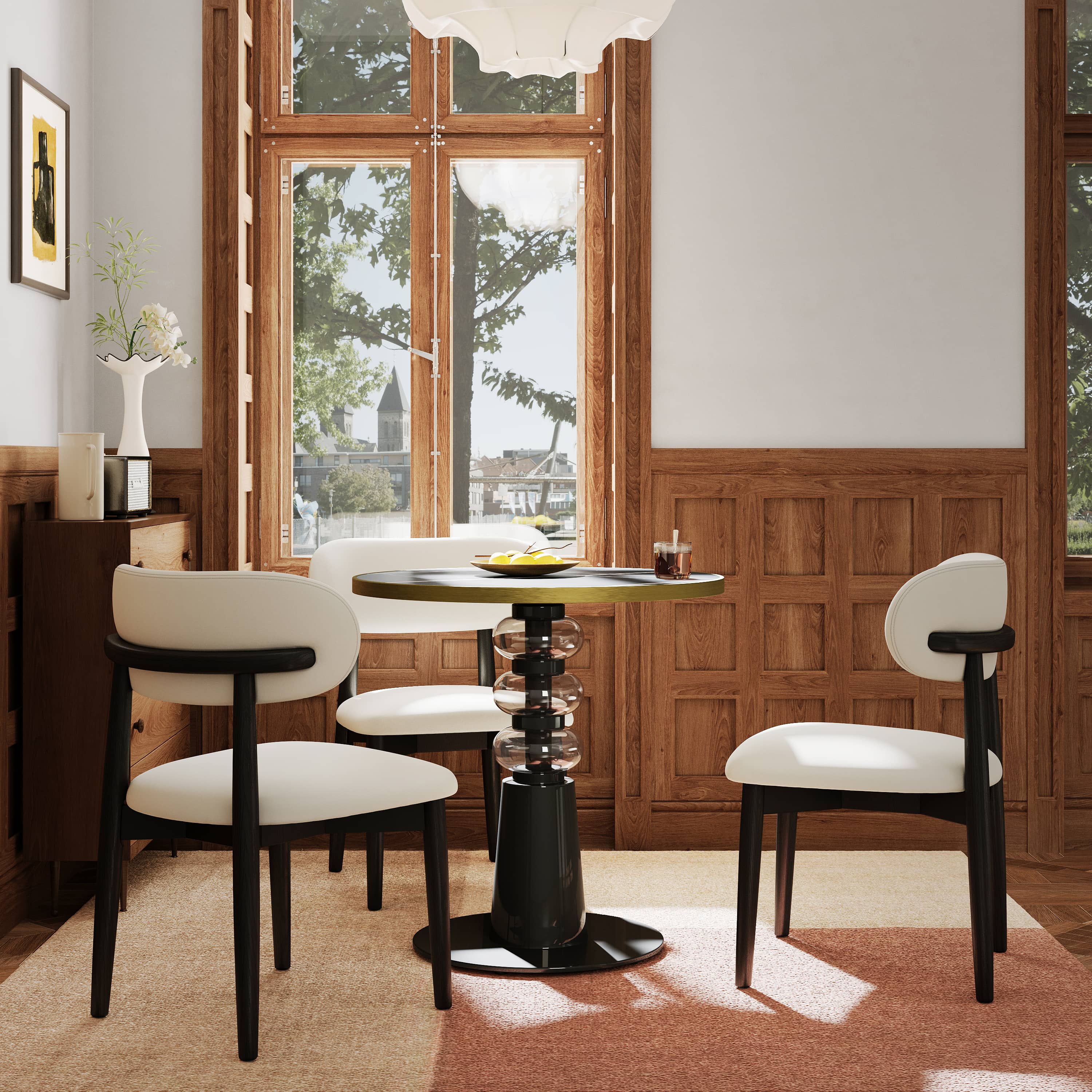 Kitchen Black Matte Sintered Stone Dining Tables