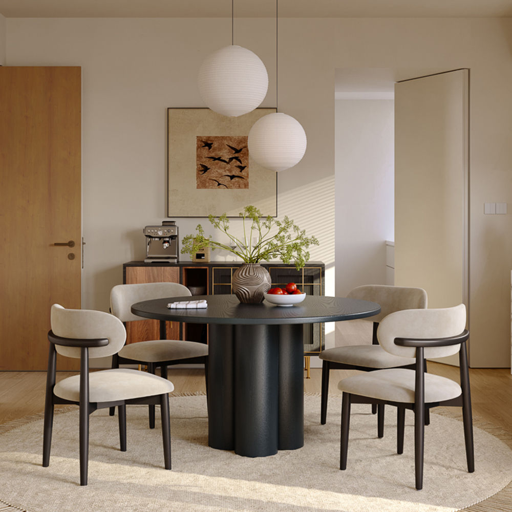 Living Spaces Black Ashwood Veneer Dining Tables