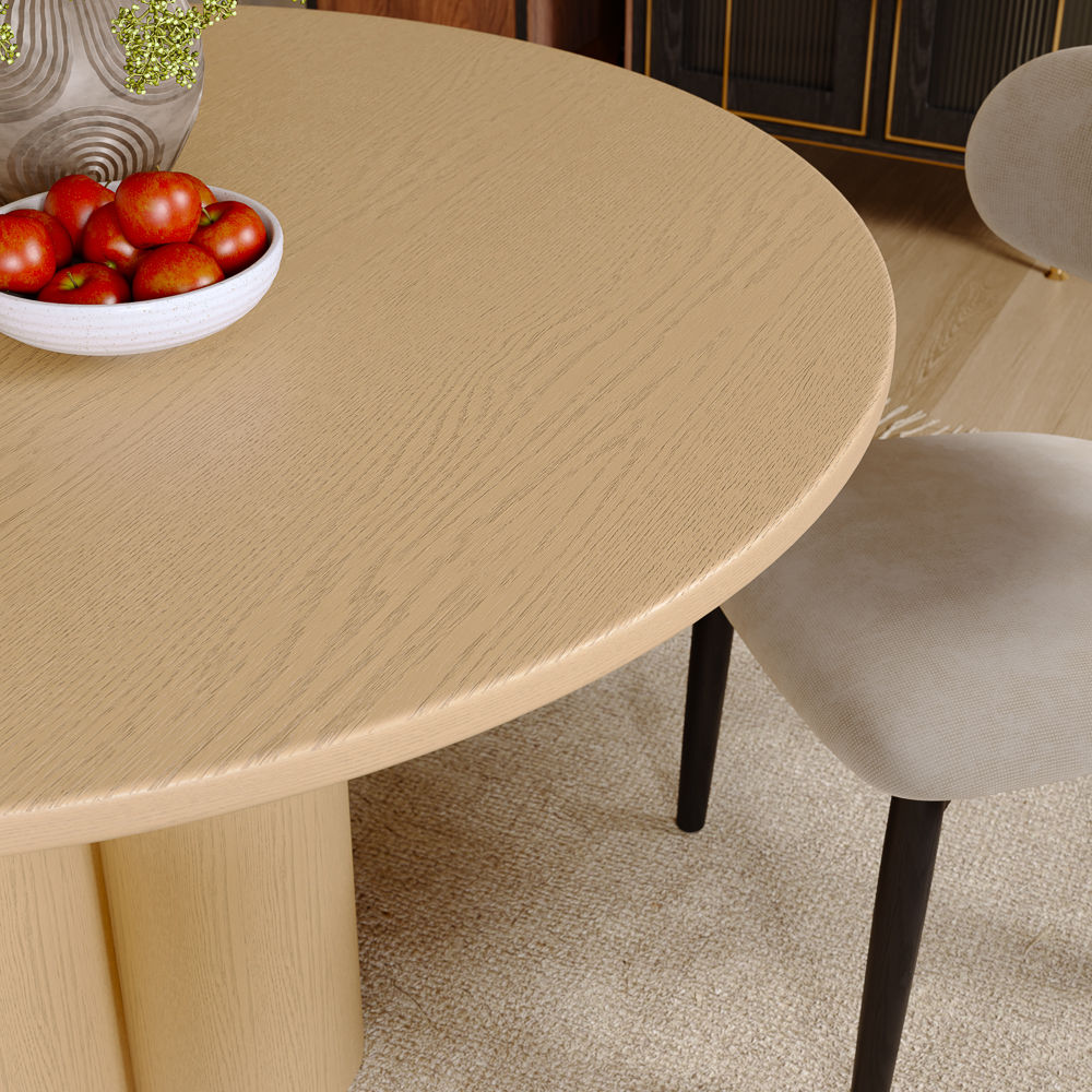 Walnut Color Oak Ashwood Veneer Dining Tables