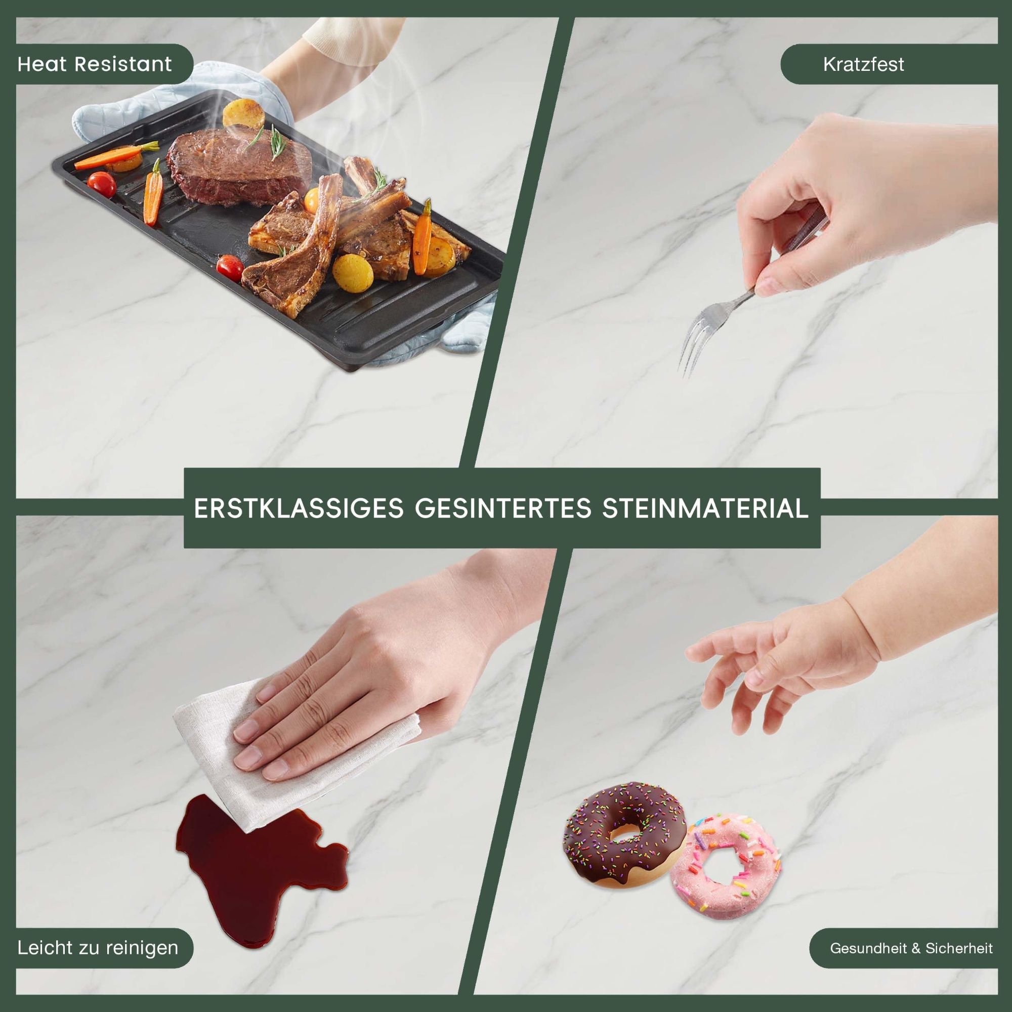 Weiß Sinterstein Esstische