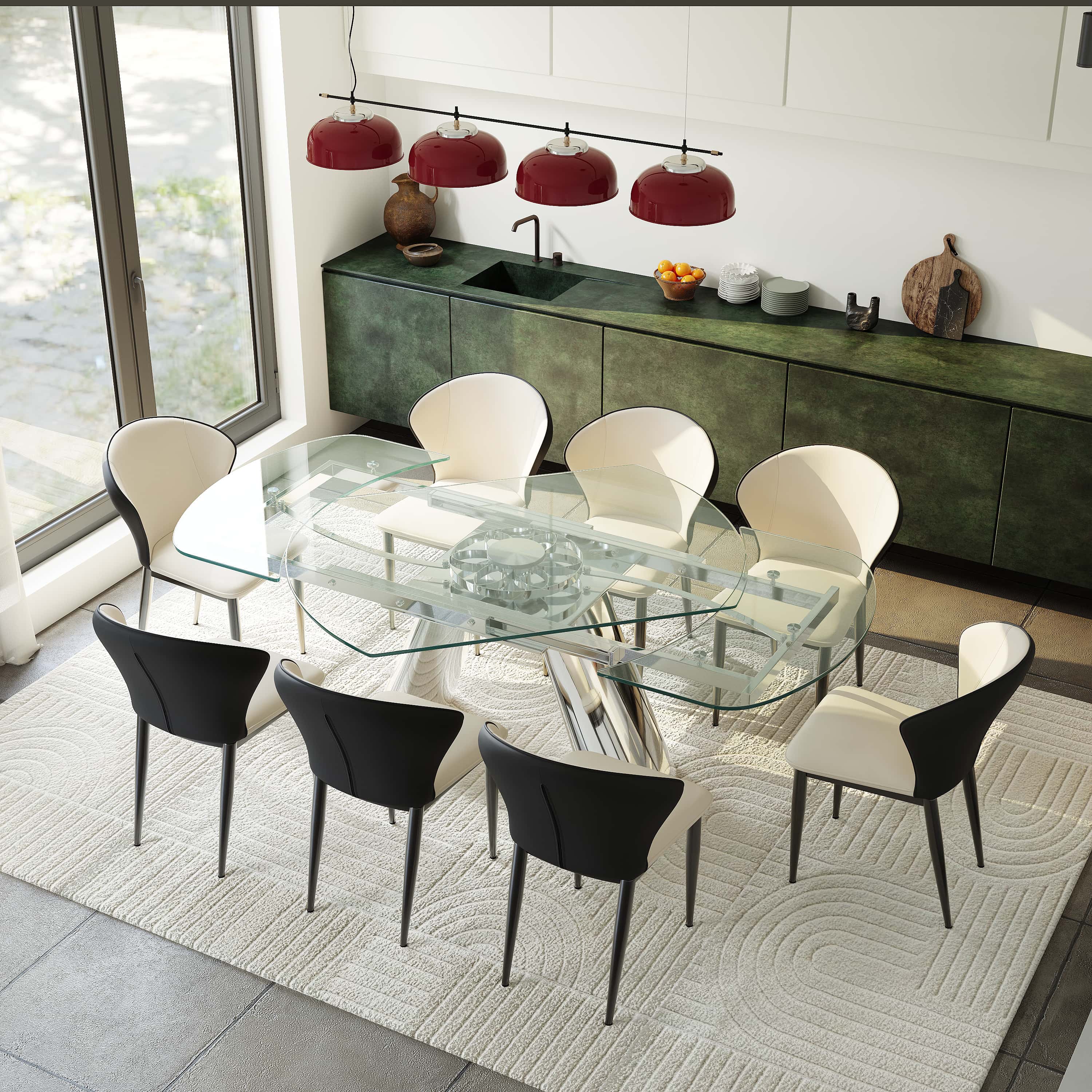 Tempered Glass Clear Tempered Glass Dining Tables