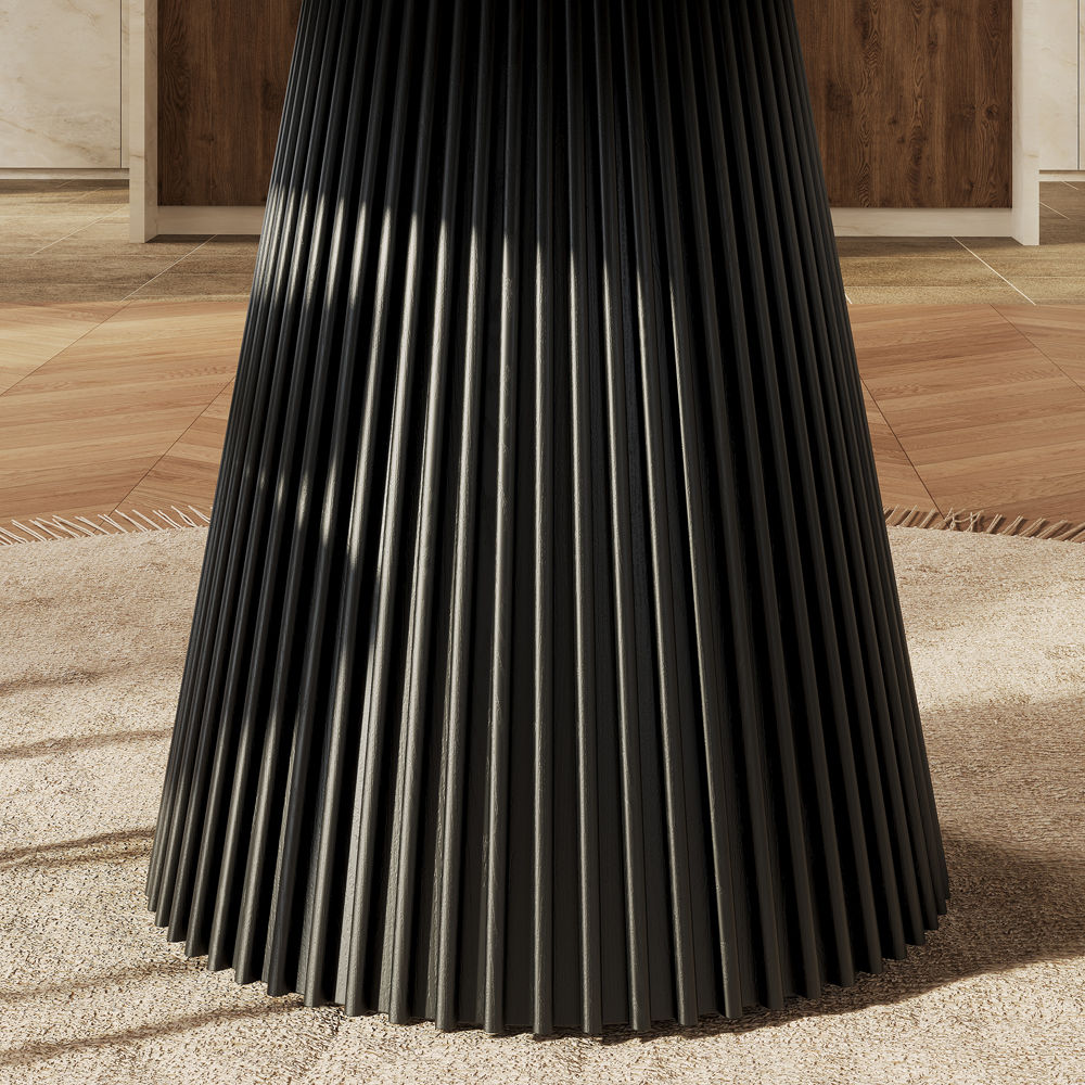 MDF & Solid Wood Black Plywood + Ash veneer Dining Tables