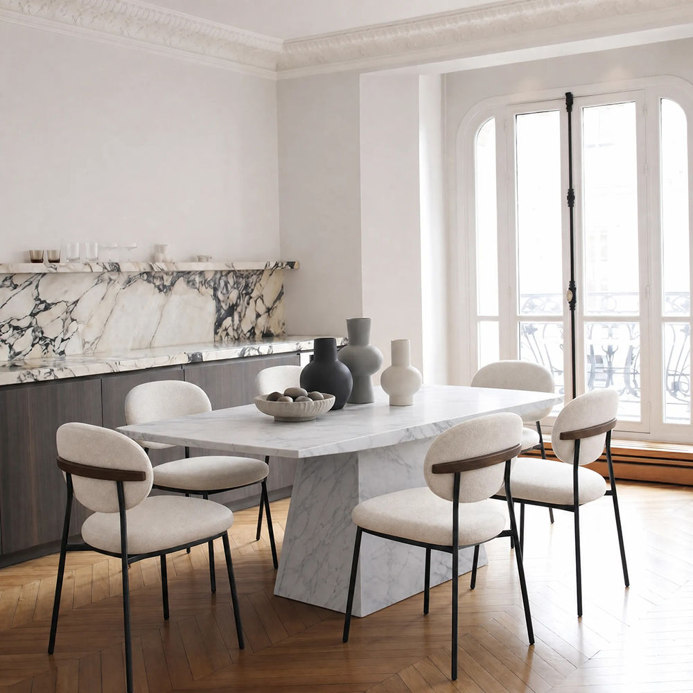 Black White Marble Dining Tables