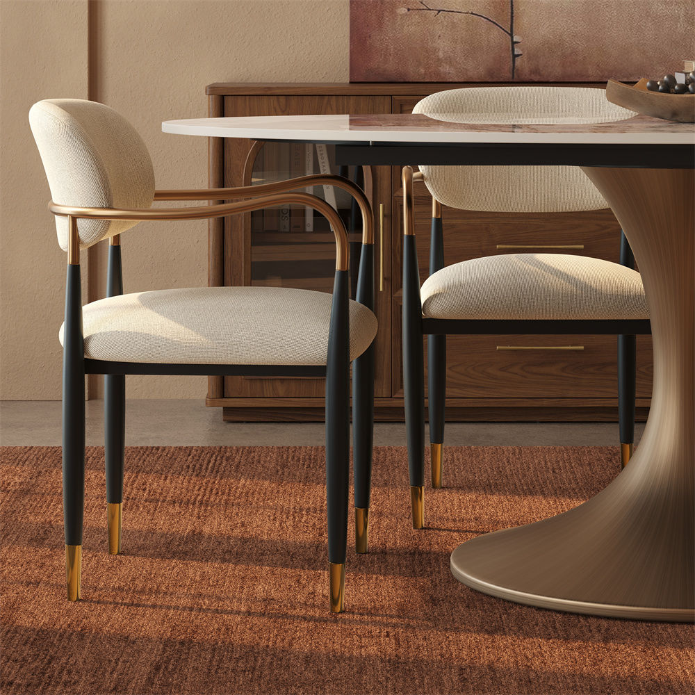 Small Space White Glossy Sintered Stone Dining Tables