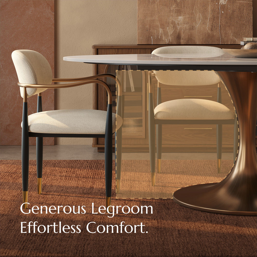 Tulora Pandora Glossy Sintered Stone Dining Tables
