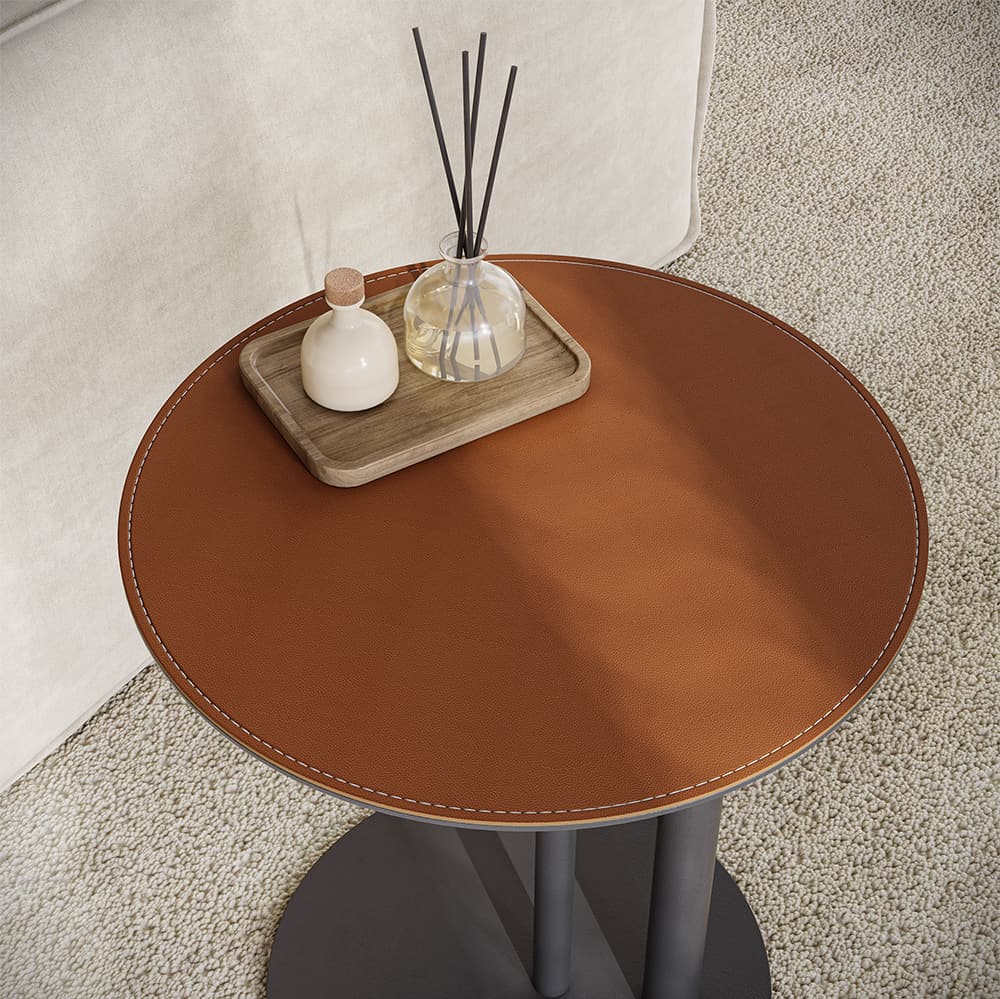 Black Black & Brown Metal End & Side Tables