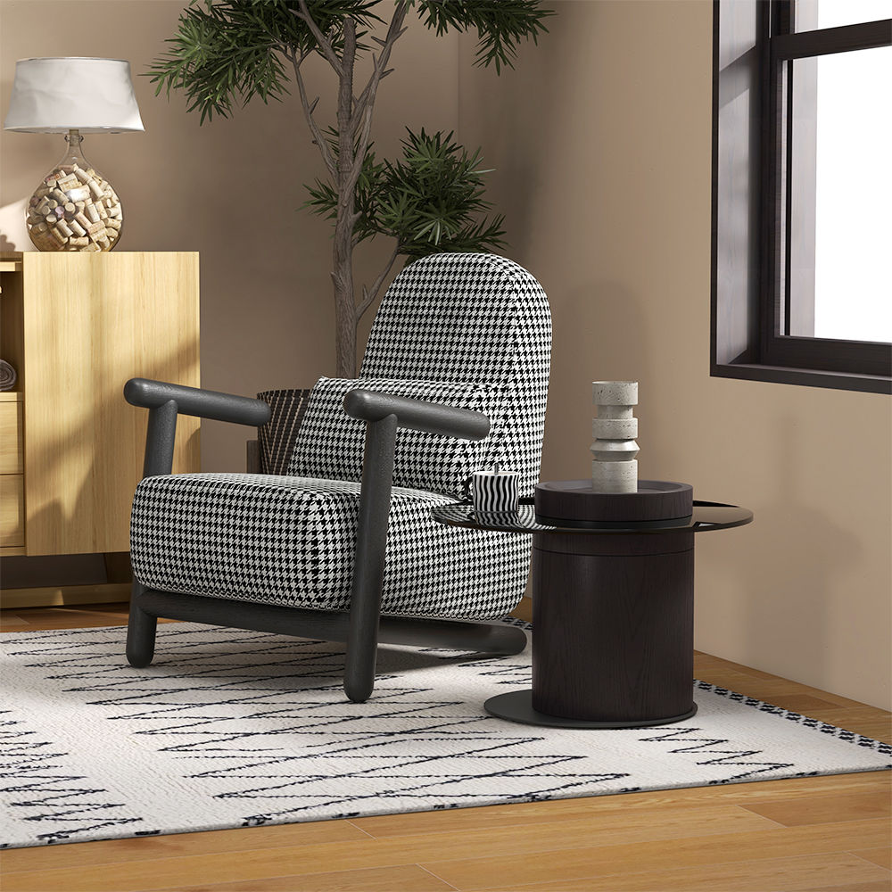 Glass Black Tempered Glass End & Side Tables