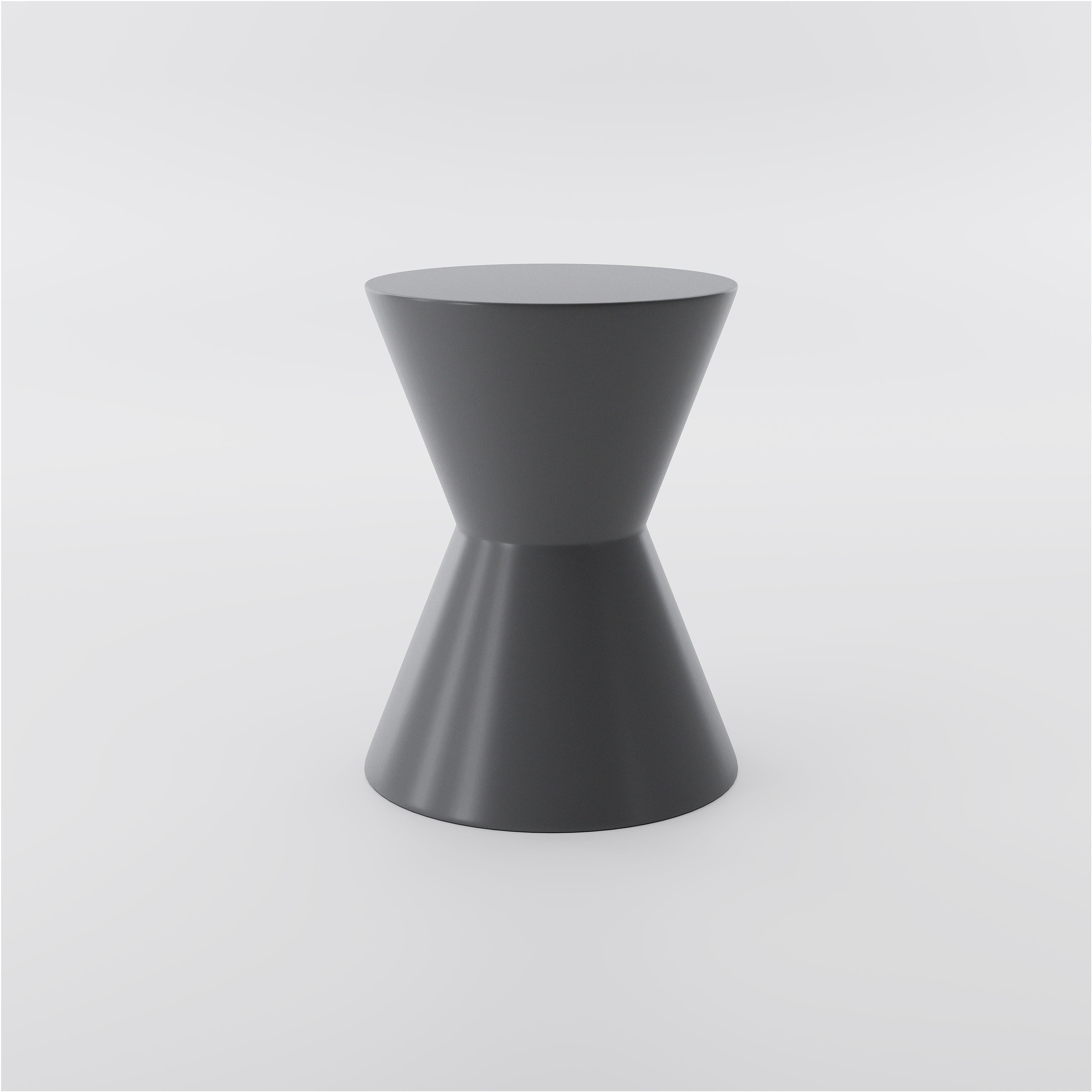 Fully Assemble Gray Fiberglass End & Side Tables
