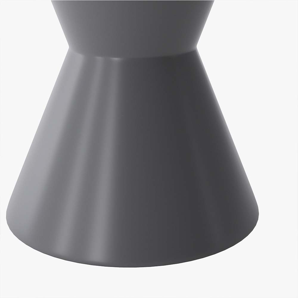 Modern Gray Fiberglass End & Side Tables