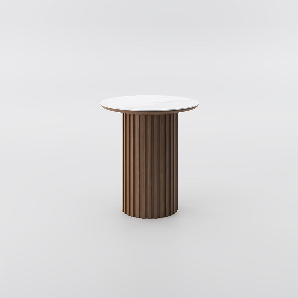 Walnut Color MDF End & Side Tables