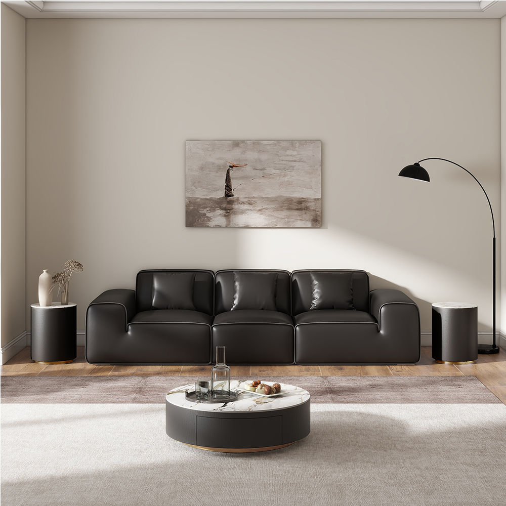 Modern Minimalist Black MDF End & Side Tables