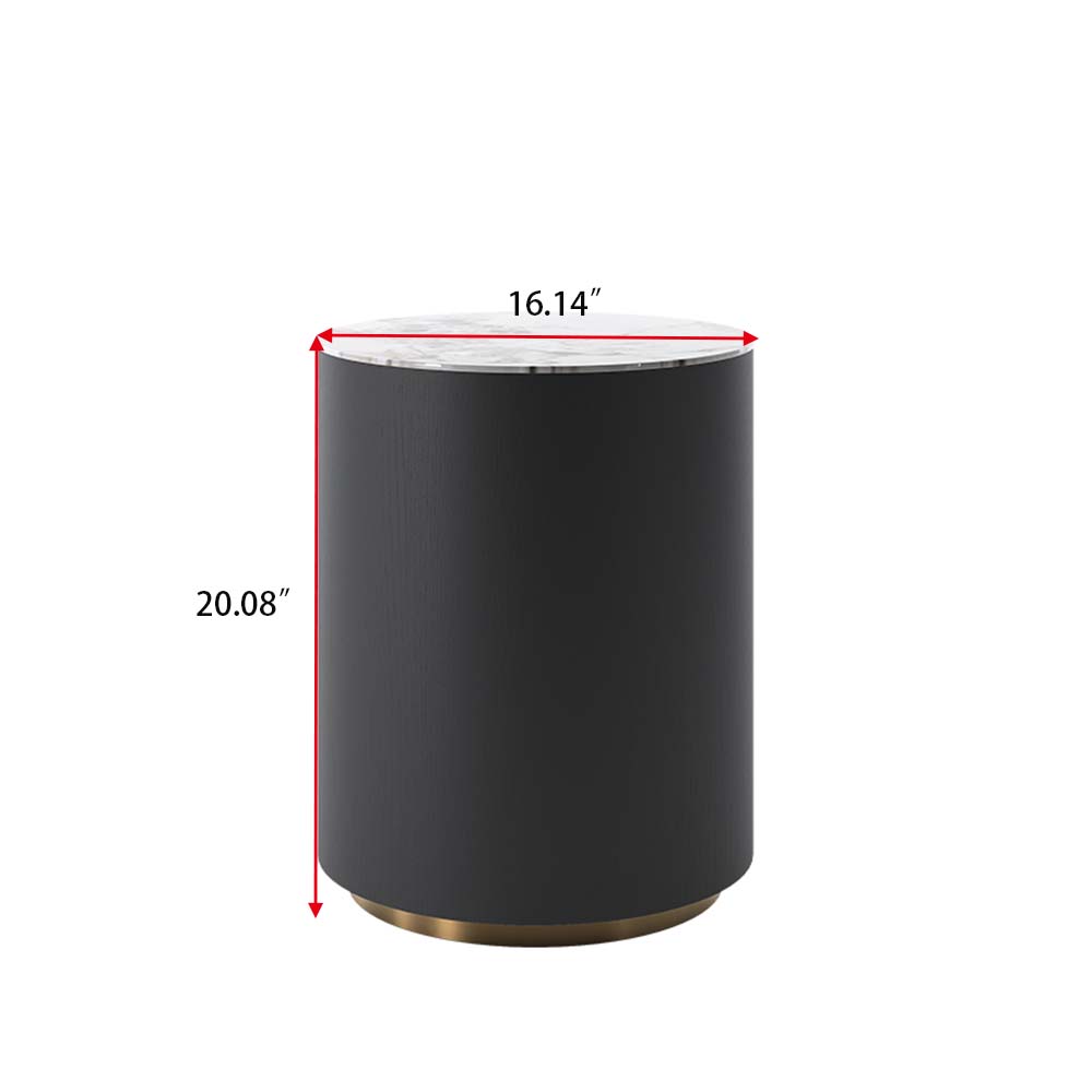 Modern Minimalist Black MDF End & Side Tables