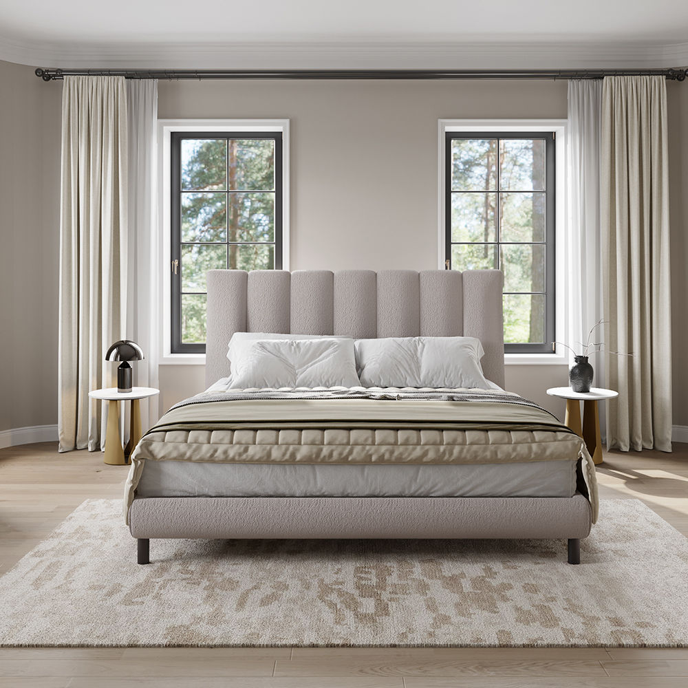 White & Golden MDF End & Side Tables