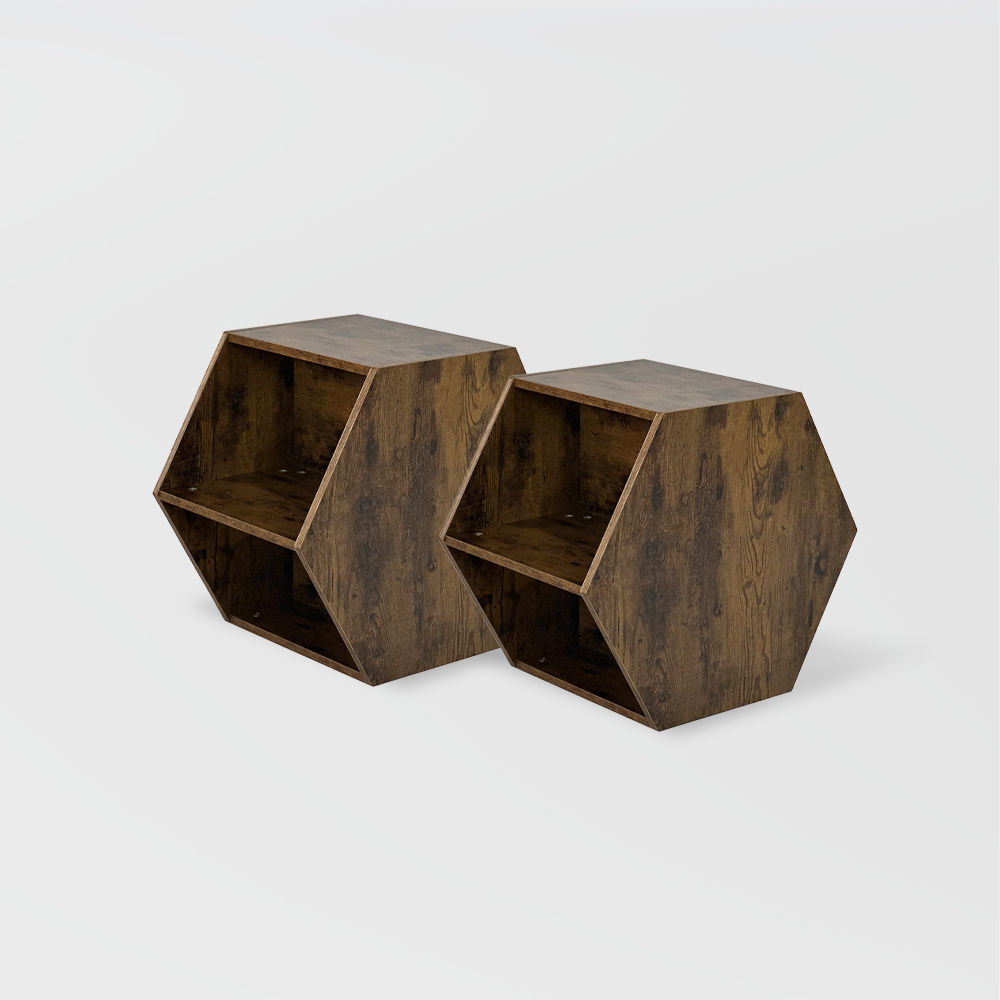 Brown MDF End & Side Tables