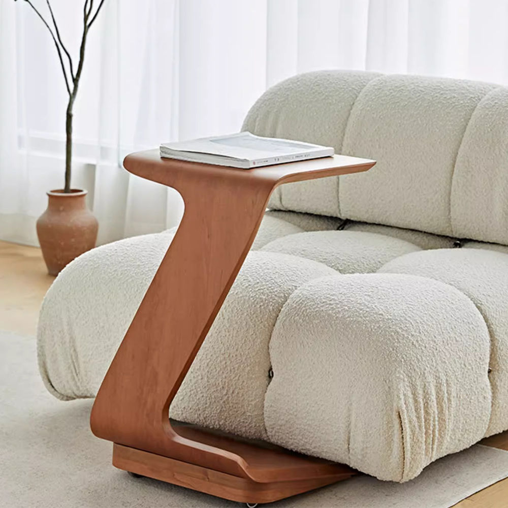 Fully Assemble Walnut Color Plywood End & Side Tables