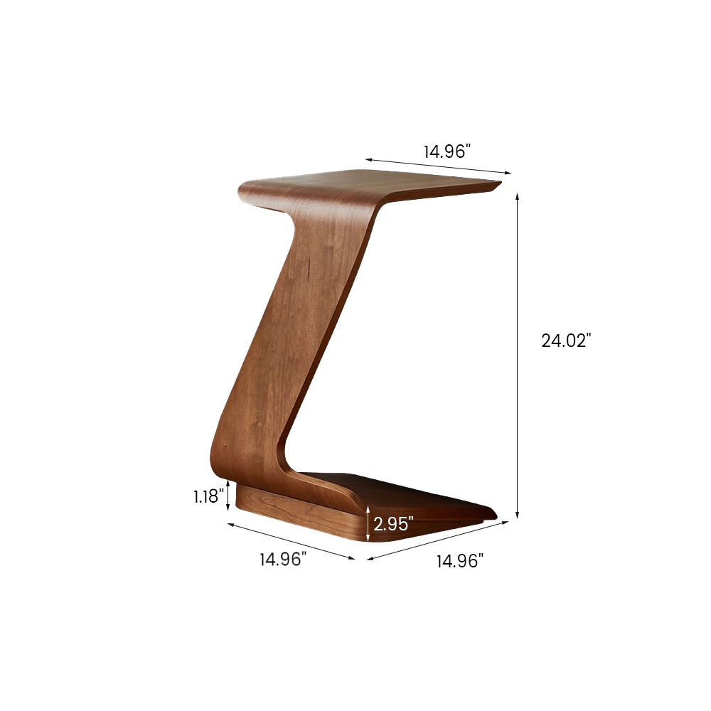 Fully Assemble Walnut Color MDF End & Side Tables