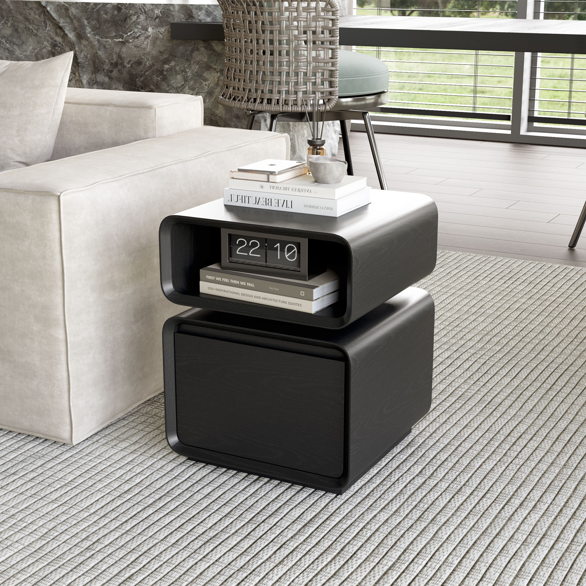 Black MDF End & Side Tables