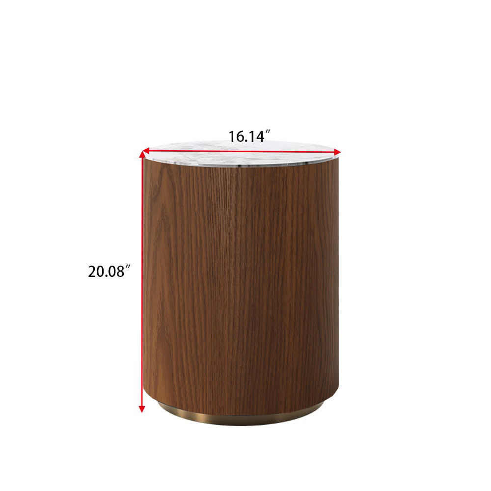 Walnut Color MDF End & Side Tables