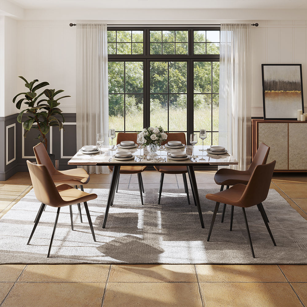 for 6 Pandora Sintered Stone Extendable Dining Tables